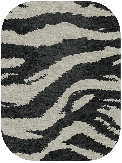Striped Tapir Animal Prints Oblong Hand Knotted Tibetan Wool Custom Rug by Rug Artisan