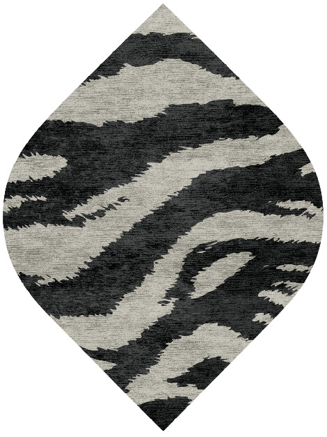Striped Tapir Animal Prints Ogee Hand Knotted Bamboo Silk Custom Rug by Rug Artisan