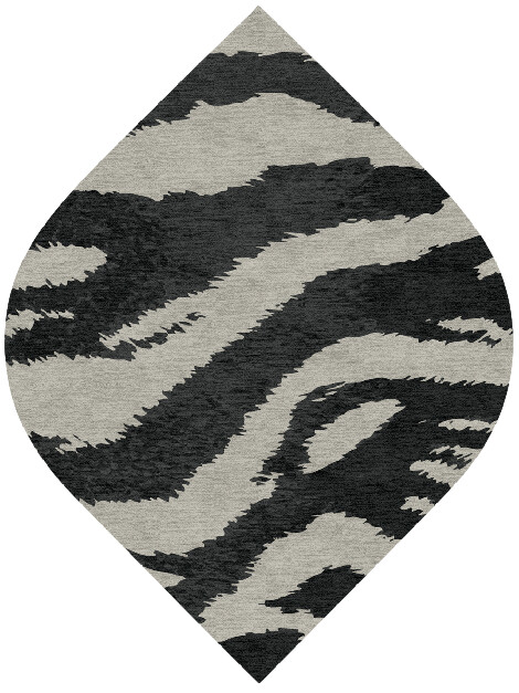 Striped Tapir Animal Prints Ogee Hand Knotted Tibetan Wool Custom Rug by Rug Artisan