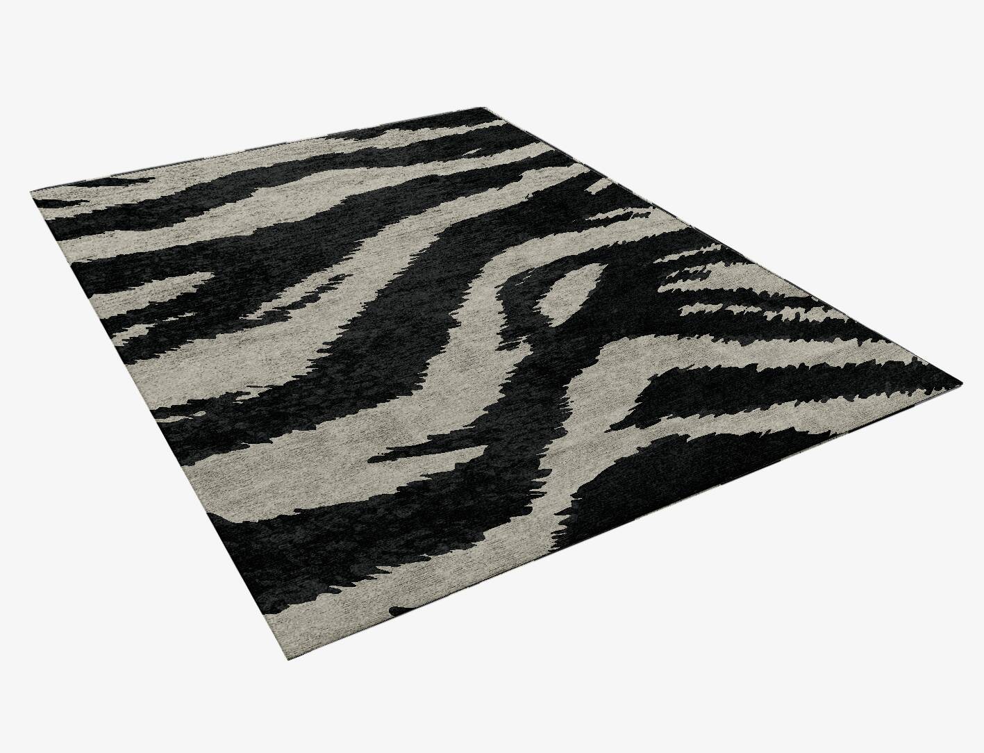 Striped Tapir Animal Prints Rectangle Hand Knotted Bamboo Silk Custom Rug by Rug Artisan