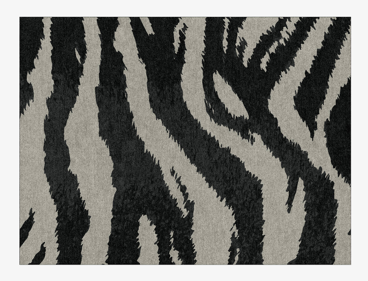 Striped Tapir Animal Prints Rectangle Hand Knotted Tibetan Wool Custom Rug by Rug Artisan