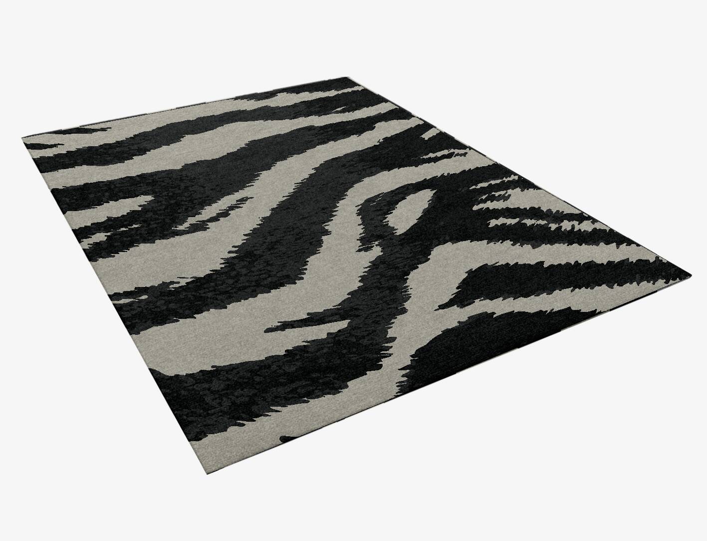 Striped Tapir Animal Prints Rectangle Hand Knotted Tibetan Wool Custom Rug by Rug Artisan