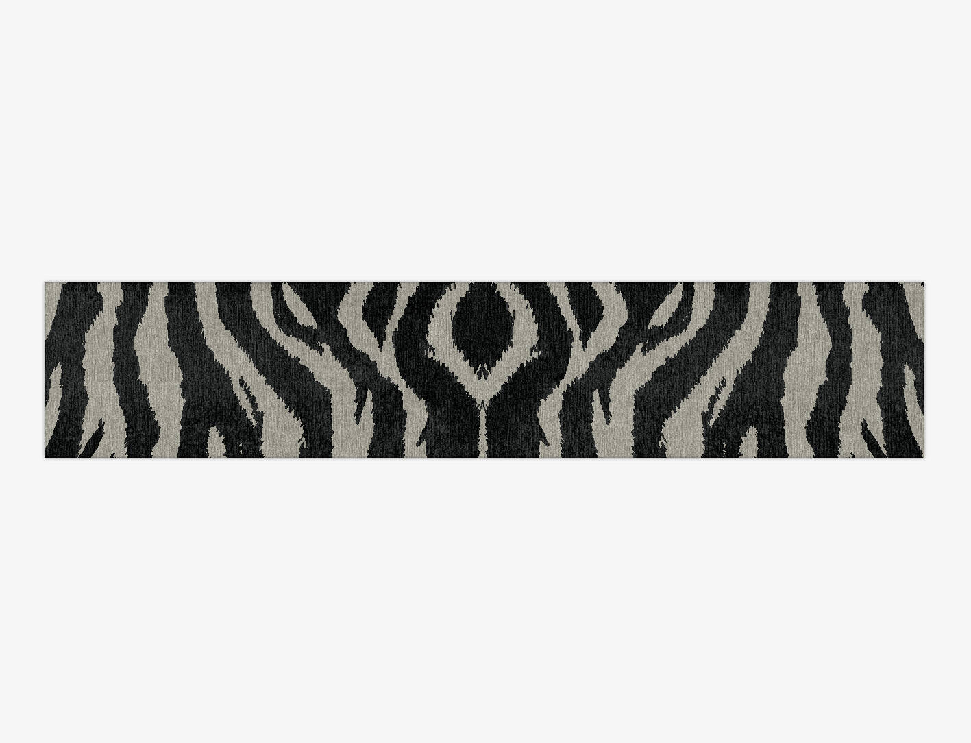 Striped Tapir Animal Prints Runner Hand Knotted Tibetan Wool Custom Rug by Rug Artisan