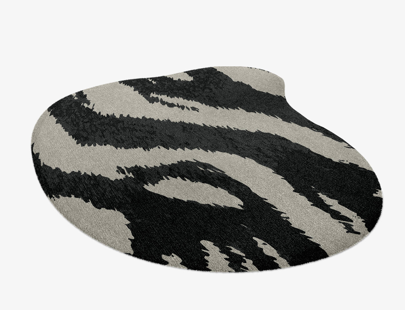 Striped Tapir Animal Prints Splash Hand Knotted Tibetan Wool Custom Rug by Rug Artisan