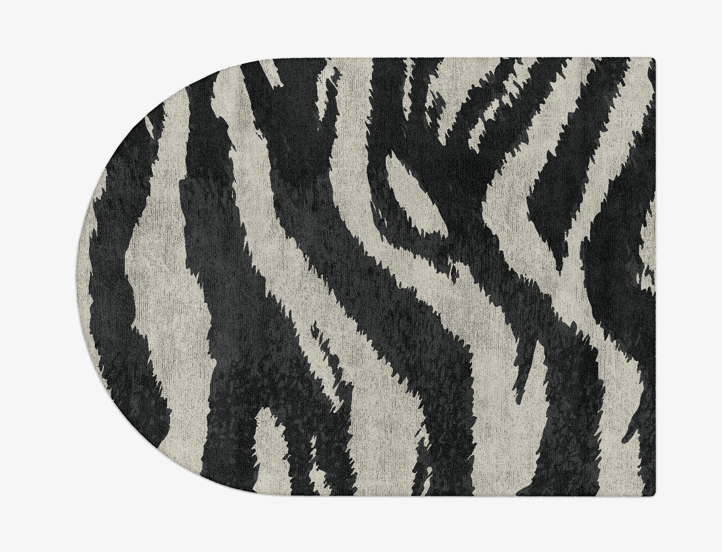 Striped Tapir Animal Prints Arch Hand Tufted Bamboo Silk Custom Rug by Rug Artisan