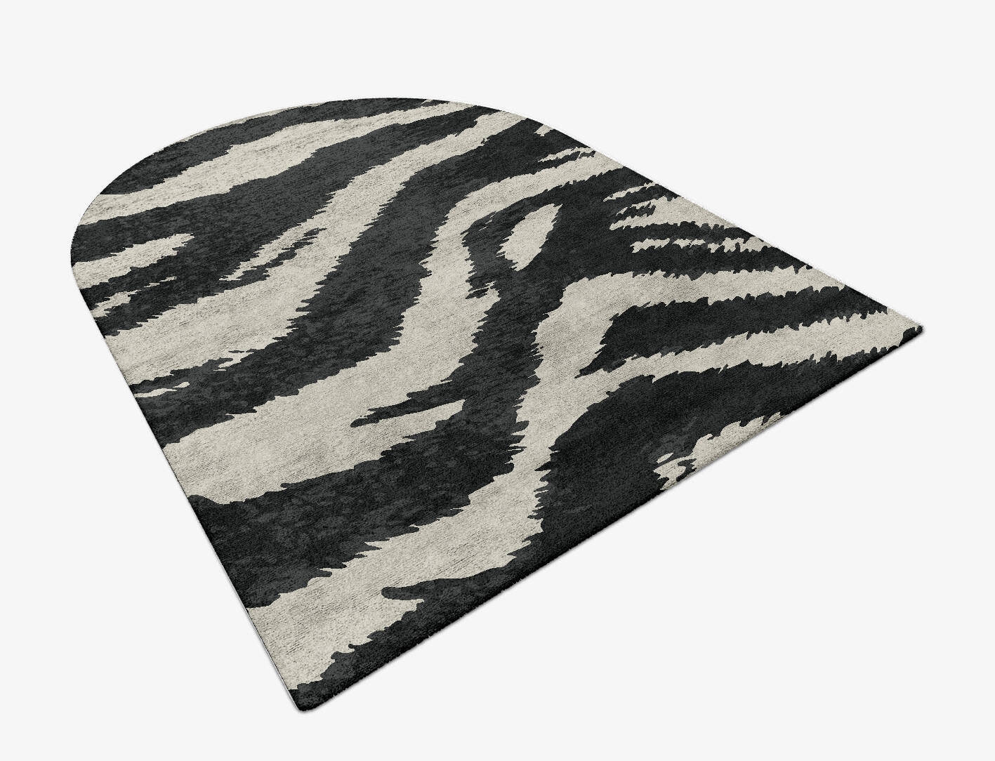 Striped Tapir Animal Prints Arch Hand Tufted Bamboo Silk Custom Rug by Rug Artisan