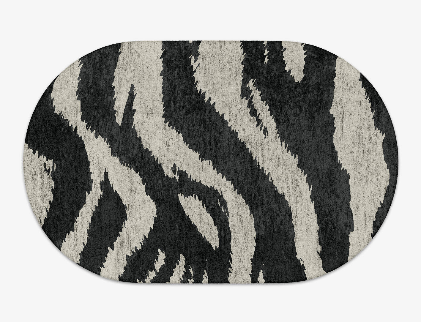 Striped Tapir Animal Prints Capsule Hand Tufted Bamboo Silk Custom Rug by Rug Artisan
