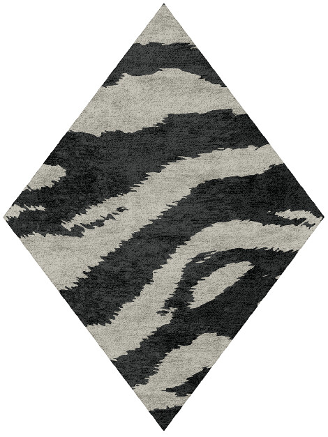 Striped Tapir Animal Prints Diamond Hand Tufted Bamboo Silk Custom Rug by Rug Artisan