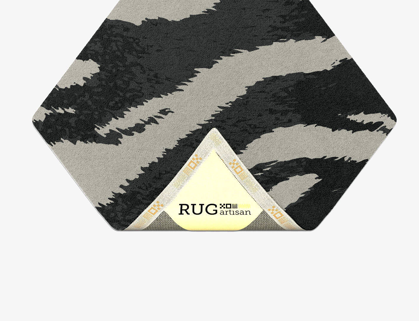 Striped Tapir Animal Prints Diamond Hand Tufted Pure Wool Custom Rug by Rug Artisan