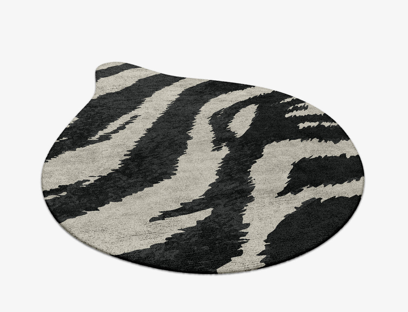 Striped Tapir Animal Prints Drop Hand Tufted Bamboo Silk Custom Rug by Rug Artisan