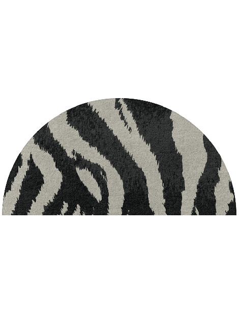 Striped Tapir Animal Prints Halfmoon Hand Tufted Pure Wool Custom Rug by Rug Artisan