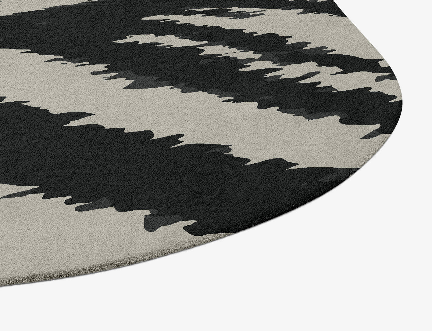 Striped Tapir Animal Prints Oblong Hand Tufted Pure Wool Custom Rug by Rug Artisan