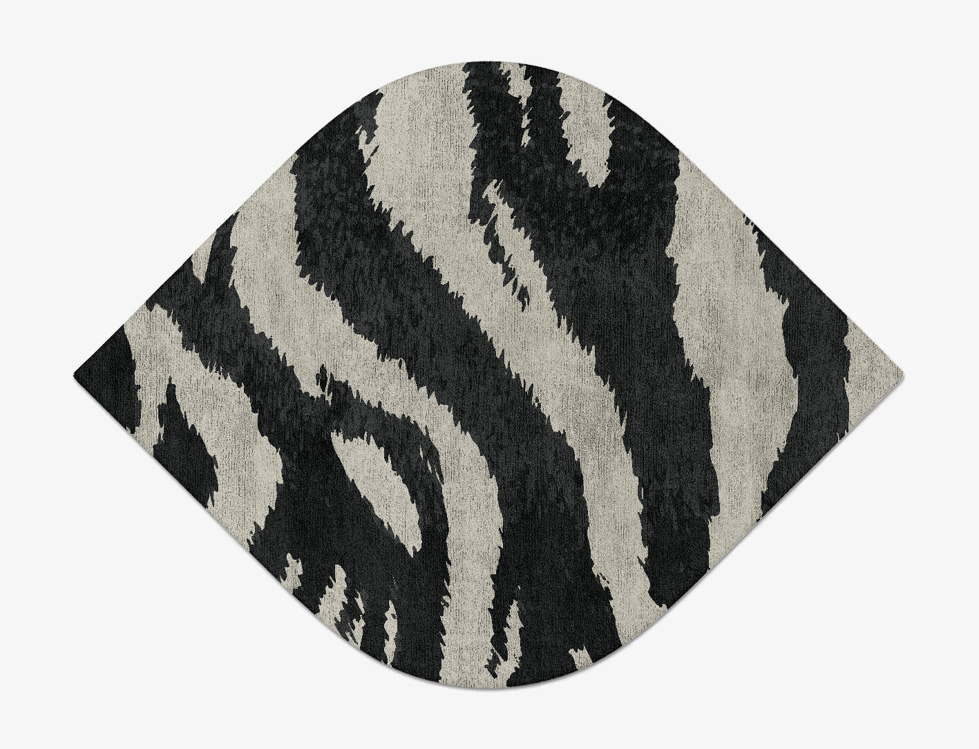 Striped Tapir Animal Prints Ogee Hand Tufted Bamboo Silk Custom Rug by Rug Artisan