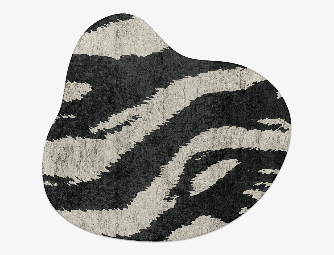 Striped Tapir Animal Prints Splash Hand Tufted Bamboo Silk Custom Rug by Rug Artisan