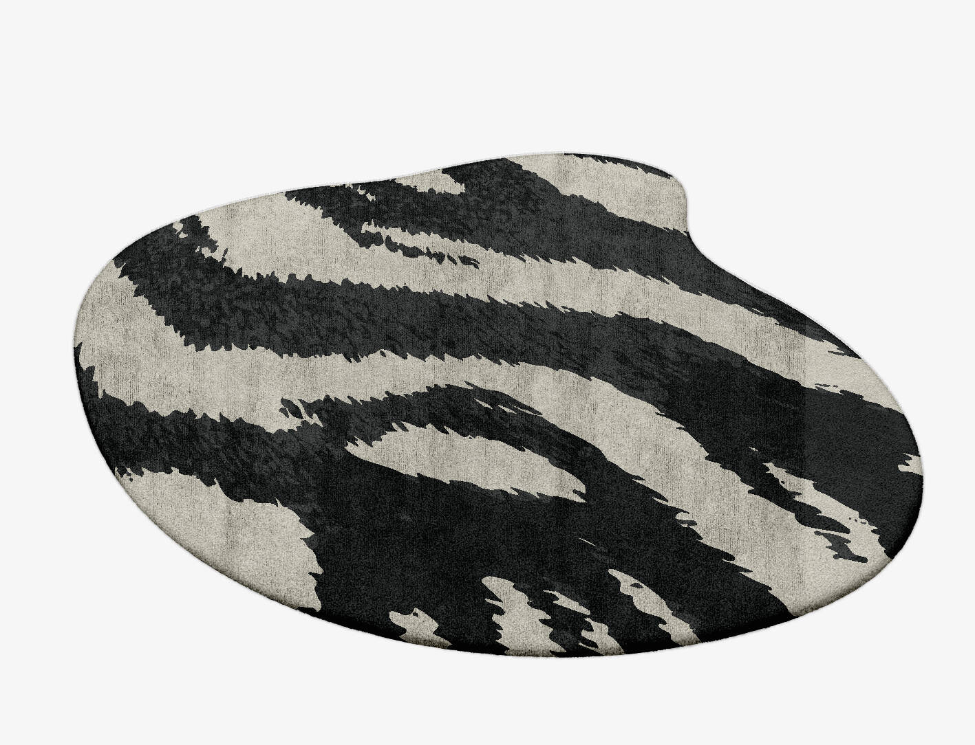Striped Tapir Animal Prints Splash Hand Tufted Bamboo Silk Custom Rug by Rug Artisan