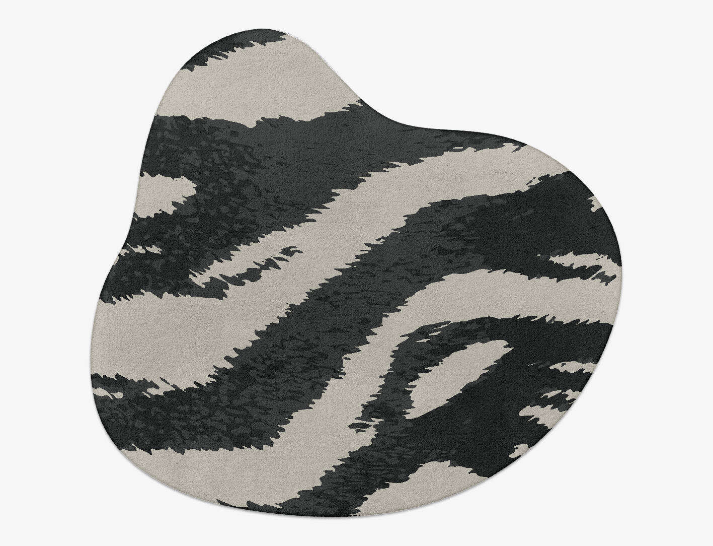 Striped Tapir Animal Prints Splash Hand Tufted Pure Wool Custom Rug by Rug Artisan