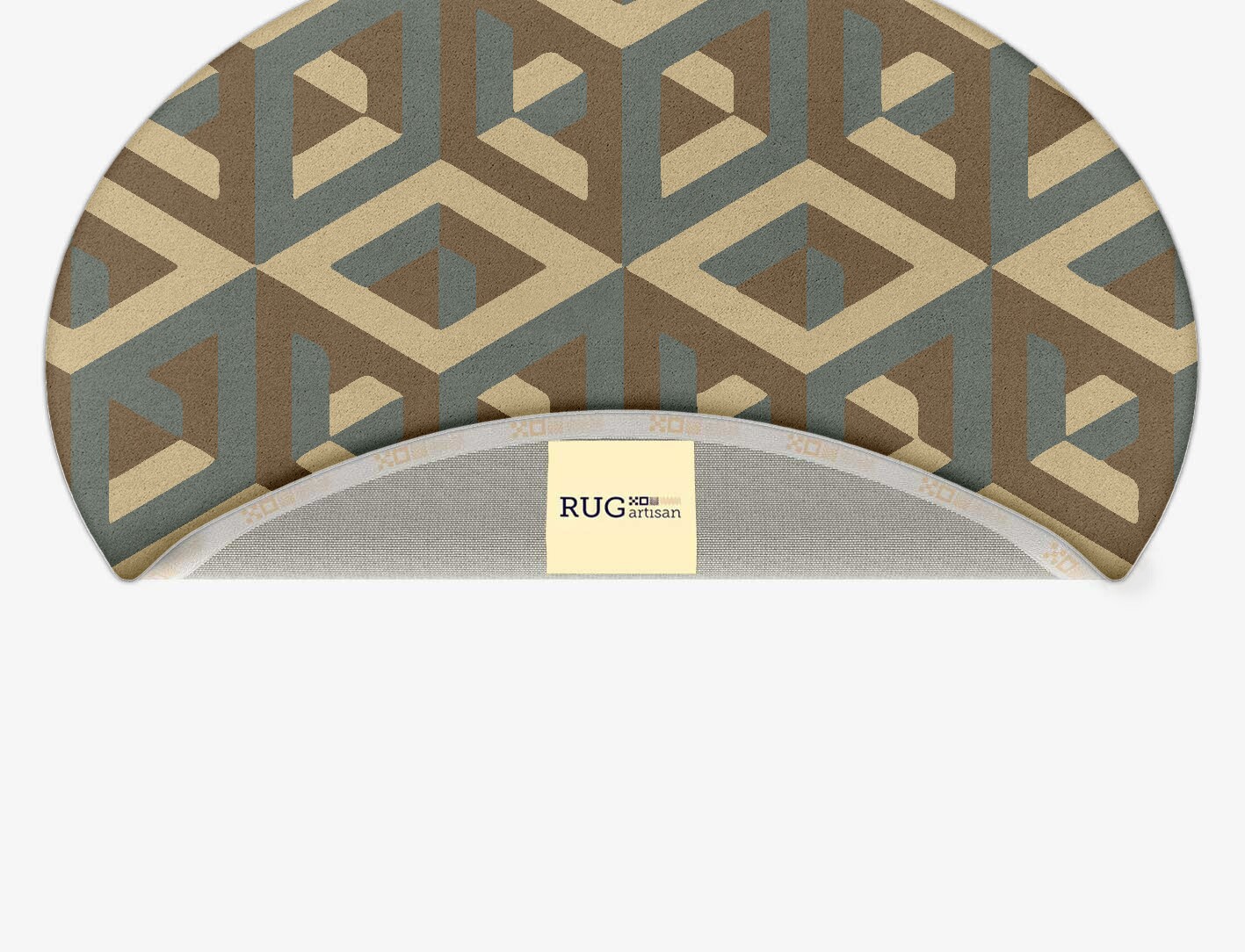 Structures Geometric Oval Hand Tufted Pure Wool Custom Rug by Rug Artisan