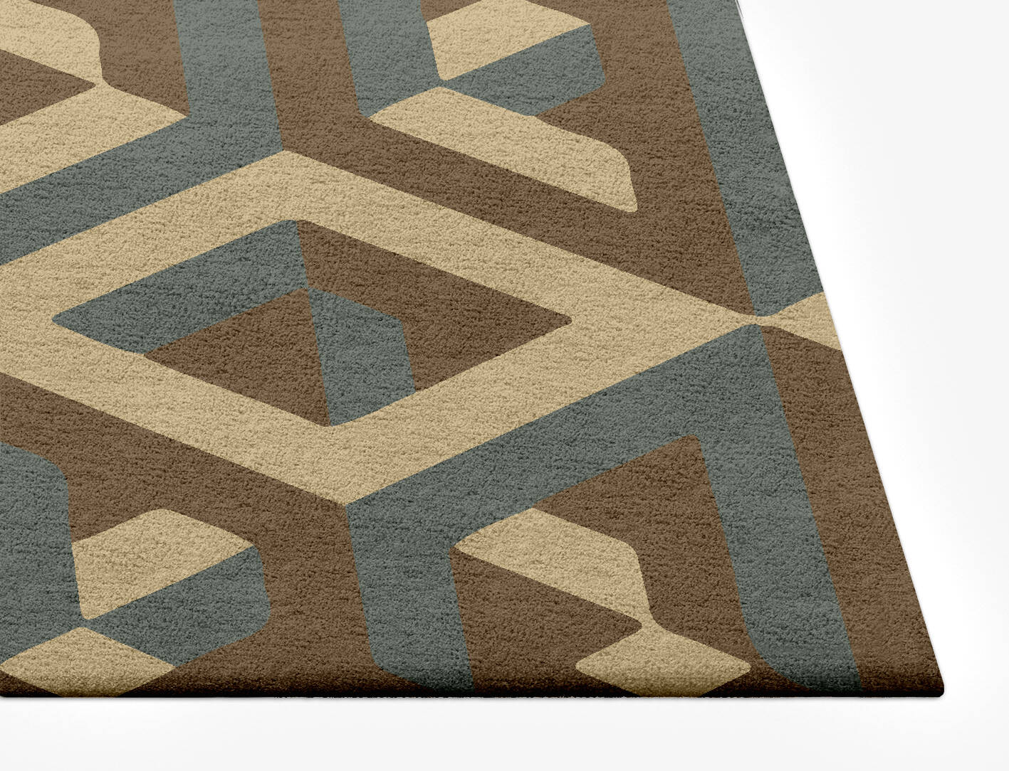 Structures Modern Geometrics Rectangle Hand Tufted Pure Wool Custom Rug by Rug Artisan