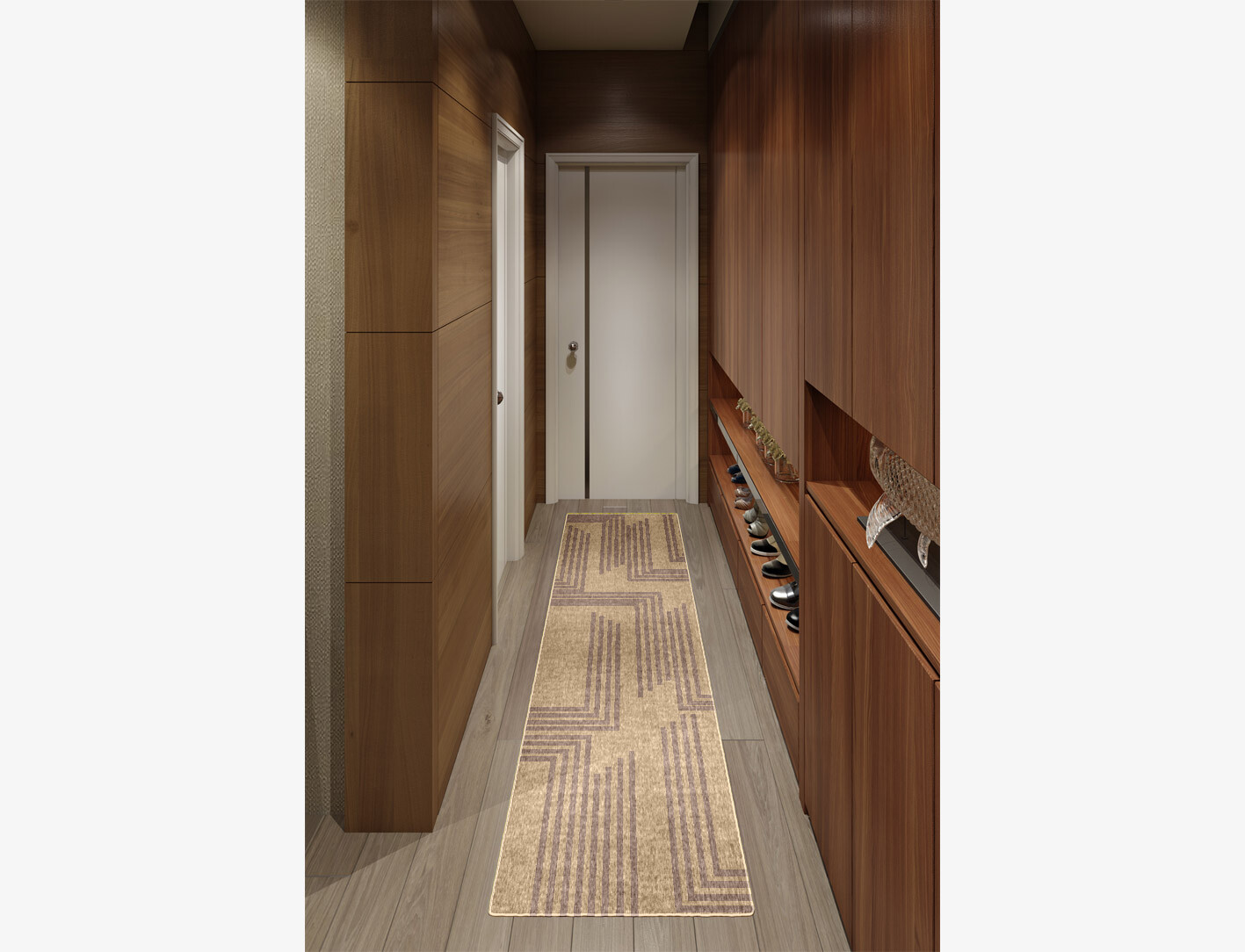 Sullen Minimalist Runner Flatweave New Zealand Wool Custom Rug by Rug Artisan