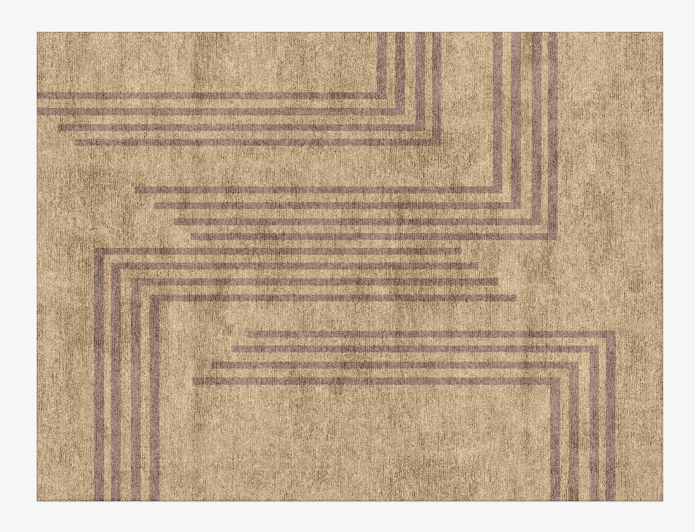 Sullen Minimalist Rectangle Hand Knotted Bamboo Silk Custom Rug by Rug Artisan