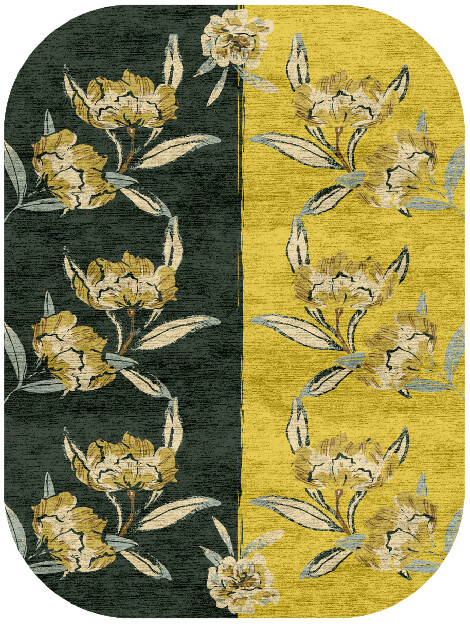 Summer Floral Oblong Hand Knotted Bamboo Silk Custom Rug by Rug Artisan