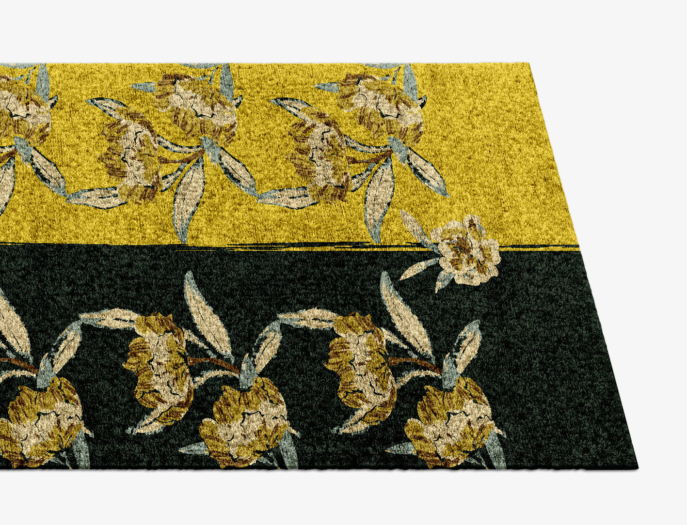 Summer Floral Runner Hand Knotted Bamboo Silk Custom Rug by Rug Artisan