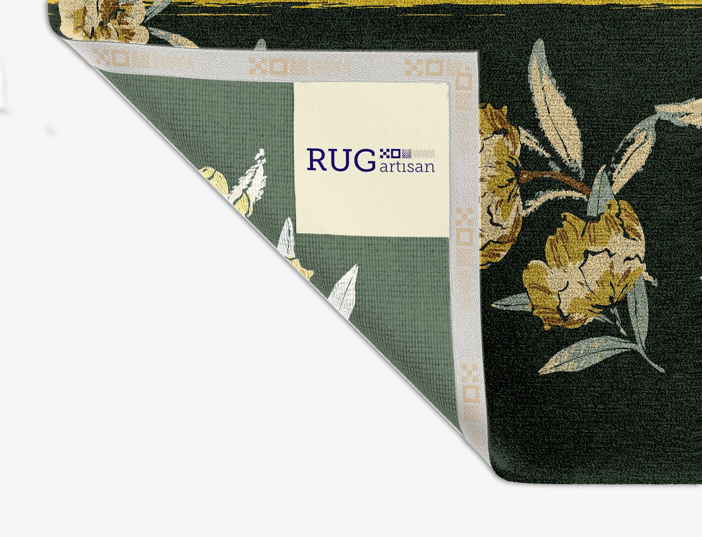 Summer Floral Square Hand Knotted Tibetan Wool Custom Rug by Rug Artisan