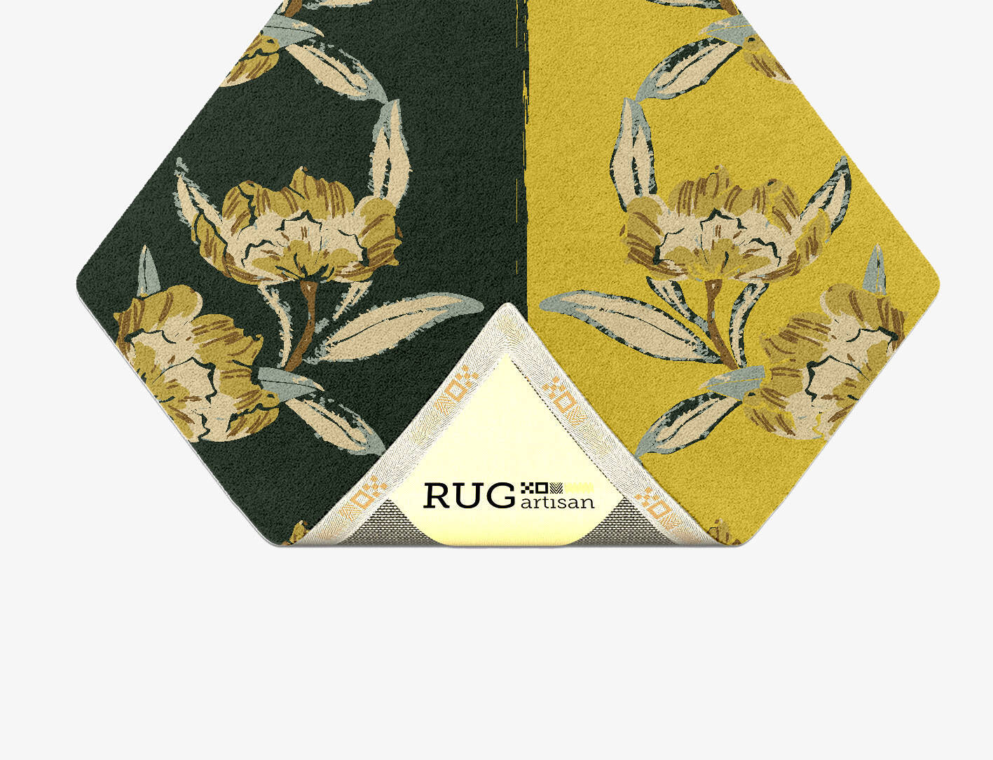 Summer Floral Diamond Hand Tufted Pure Wool Custom Rug by Rug Artisan