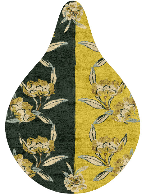 Summer Floral Drop Hand Tufted Bamboo Silk Custom Rug by Rug Artisan