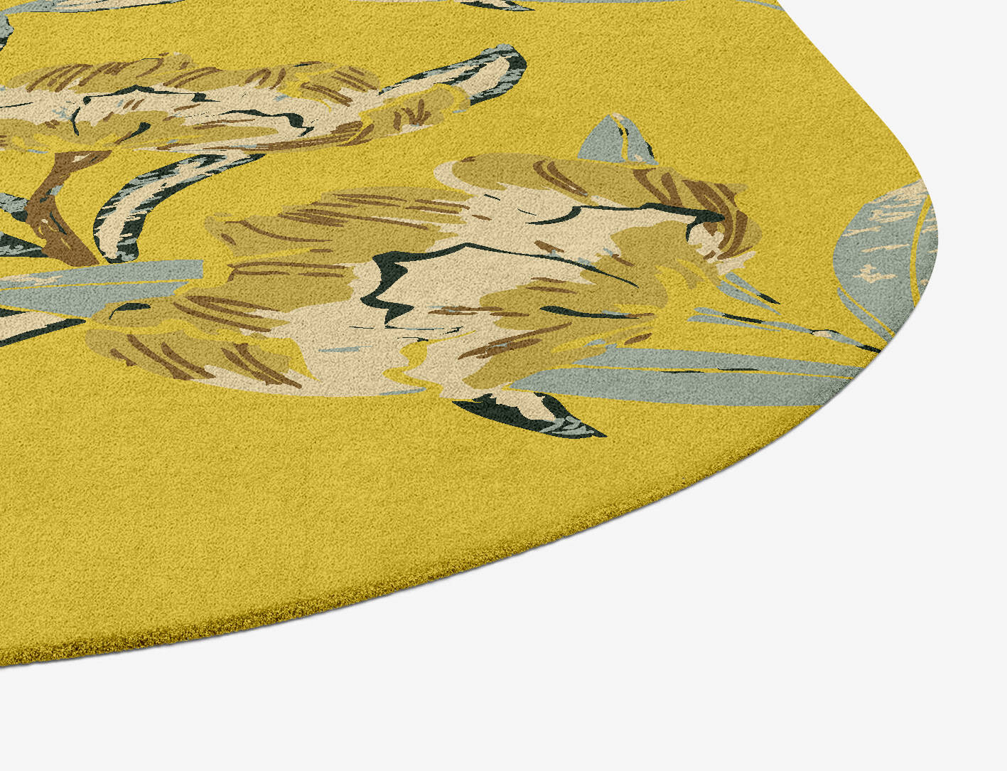 Summer Floral Oblong Hand Tufted Pure Wool Custom Rug by Rug Artisan