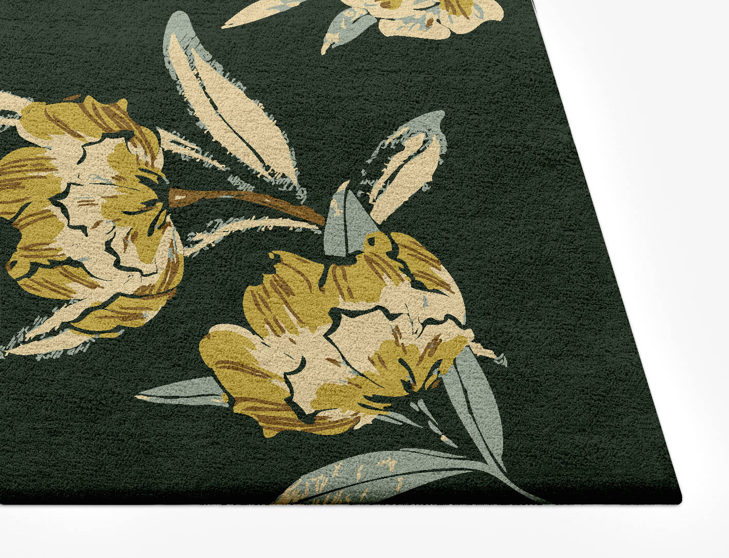 Summer Floral Rectangle Hand Tufted Pure Wool Custom Rug by Rug Artisan