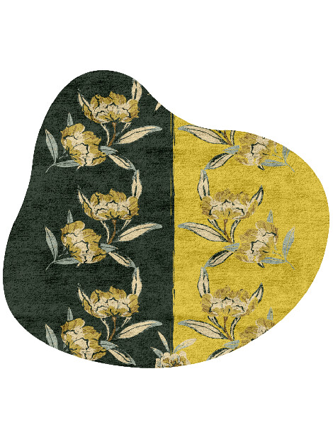 Summer Floral Splash Hand Tufted Bamboo Silk Custom Rug by Rug Artisan