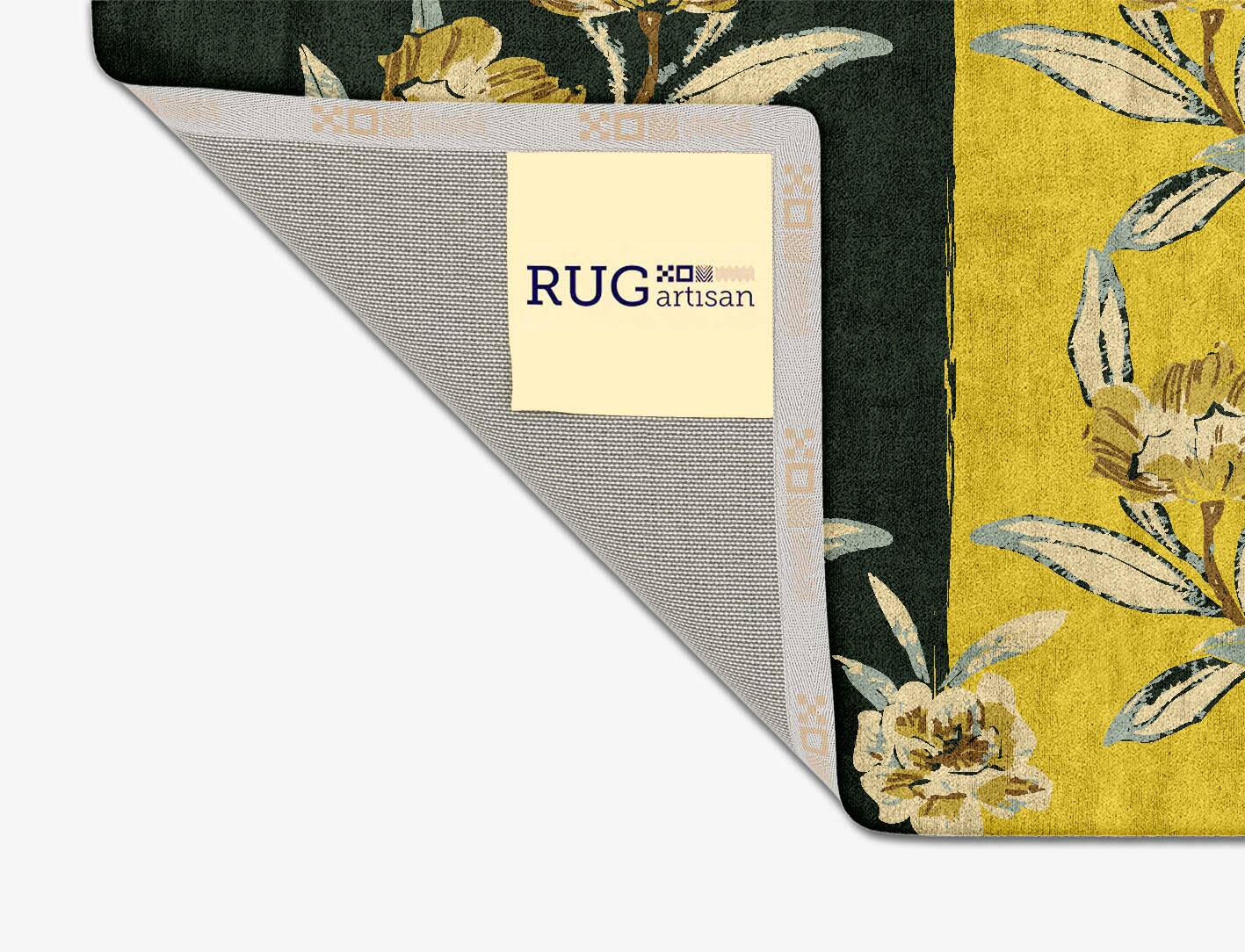 Summer Floral Square Hand Tufted Bamboo Silk Custom Rug by Rug Artisan