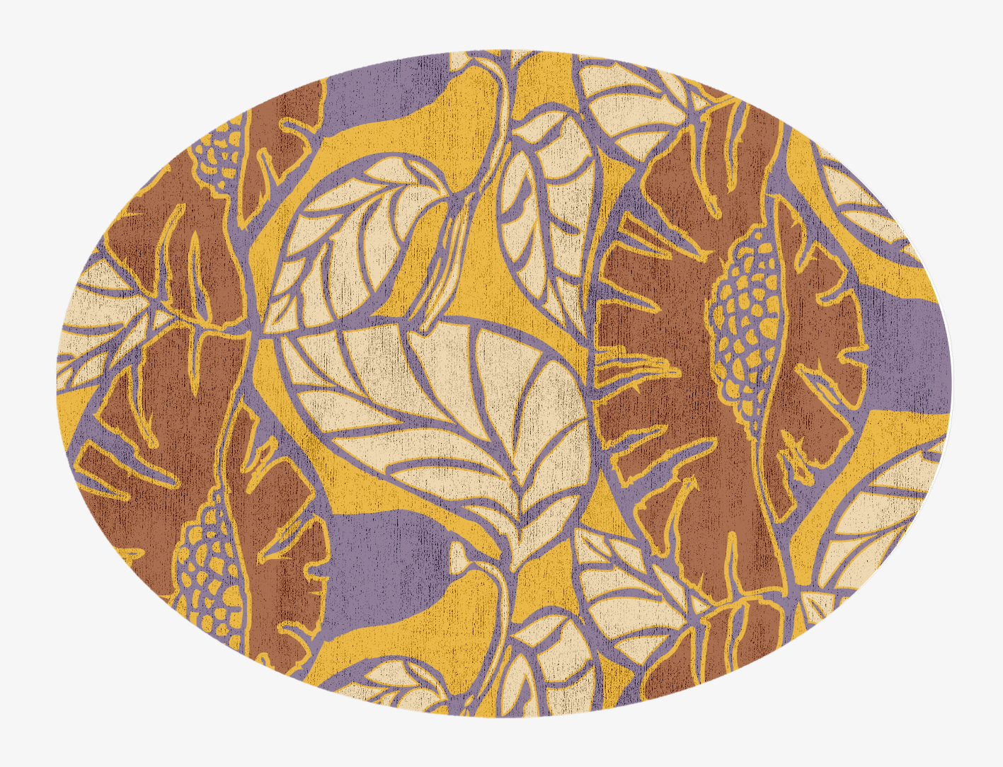 Sunflowers Floral Oval Hand Knotted Bamboo Silk Custom Rug by Rug Artisan