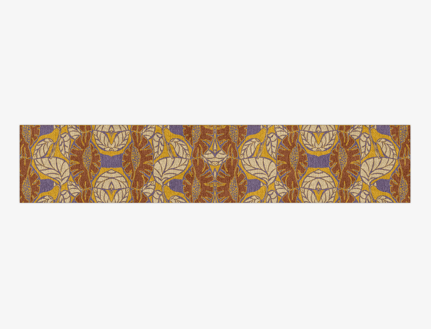 Sunflowers Floral Runner Hand Knotted Tibetan Wool Custom Rug by Rug Artisan