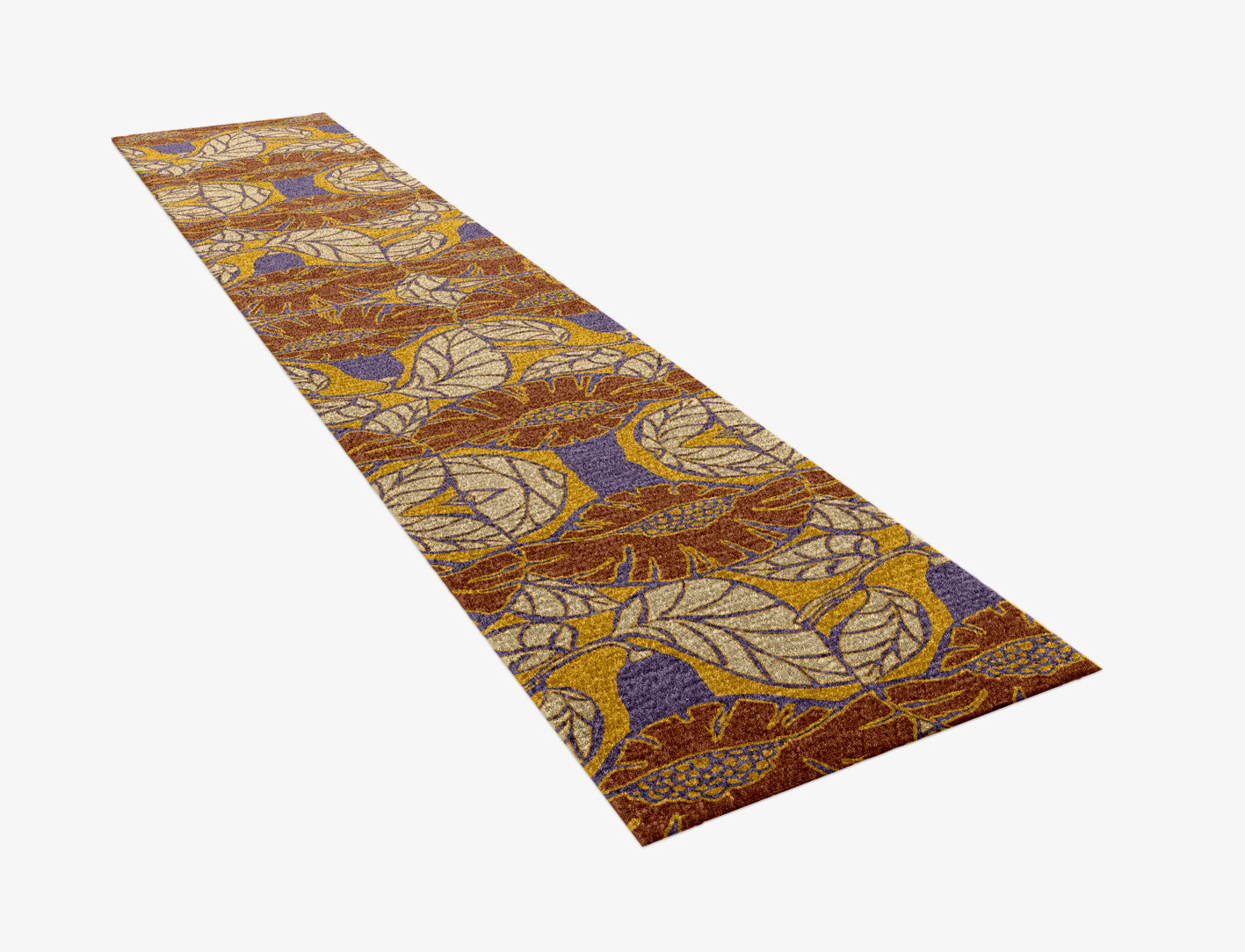 Sunflowers Floral Runner Hand Knotted Tibetan Wool Custom Rug by Rug Artisan