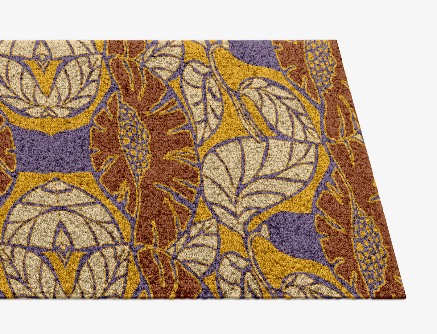 Sunflowers Floral Runner Hand Knotted Tibetan Wool Custom Rug by Rug Artisan