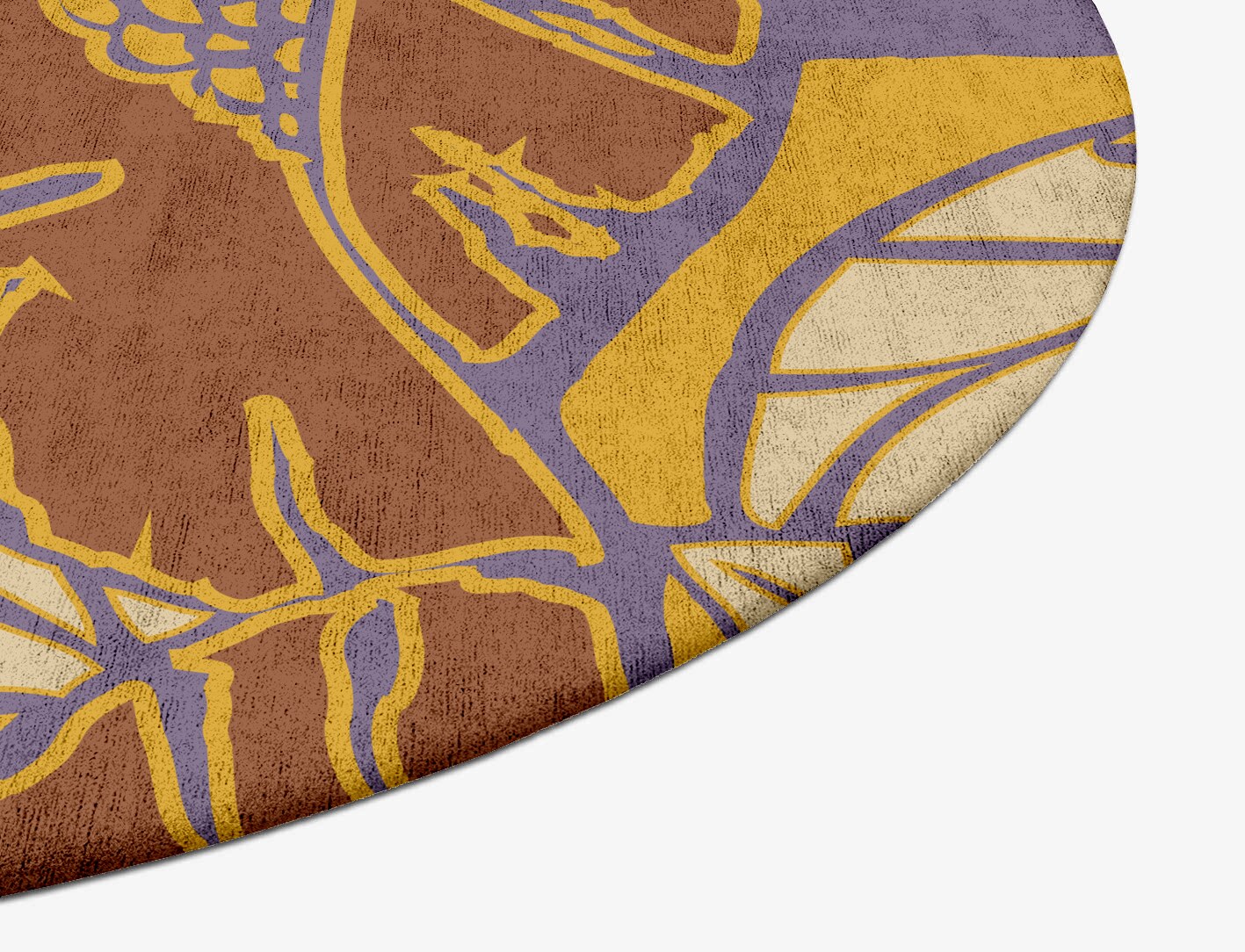 Sunflowers Floral Oval Hand Tufted Bamboo Silk Custom Rug by Rug Artisan