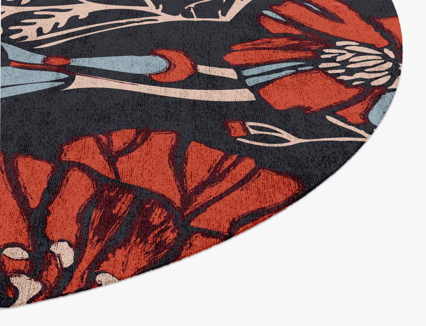 Sunken Garden Floral Oval Hand Knotted Bamboo Silk Custom Rug by Rug Artisan