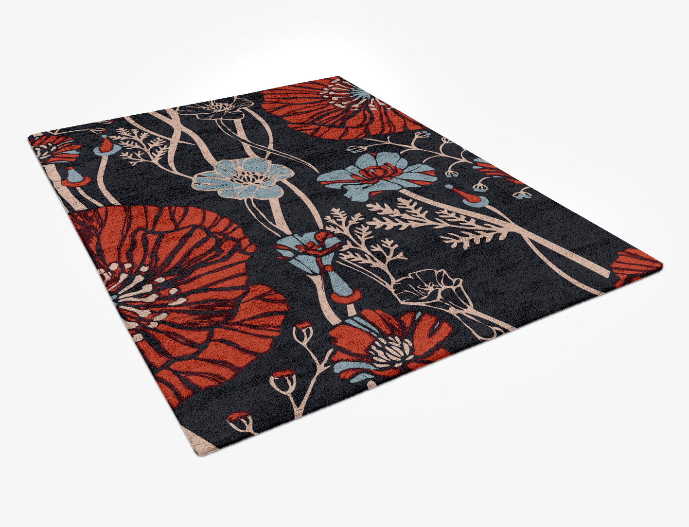 Sunken Garden Floral Rectangle Hand Tufted Bamboo Silk Custom Rug by Rug Artisan