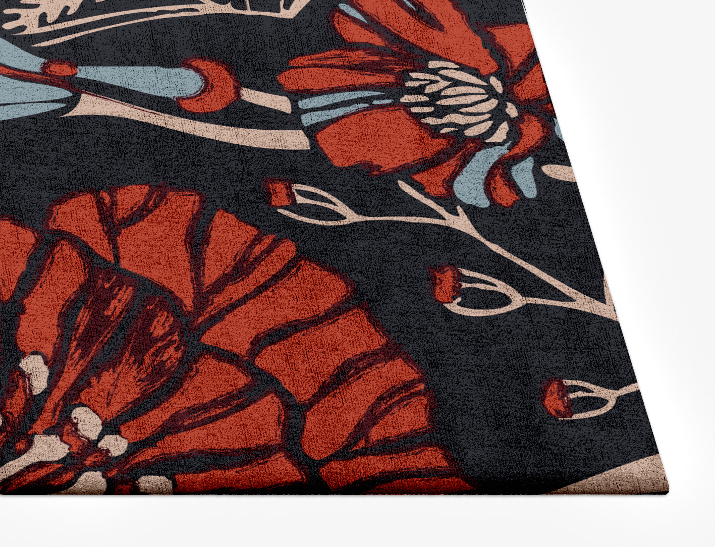 Sunken Garden Floral Rectangle Hand Tufted Bamboo Silk Custom Rug by Rug Artisan