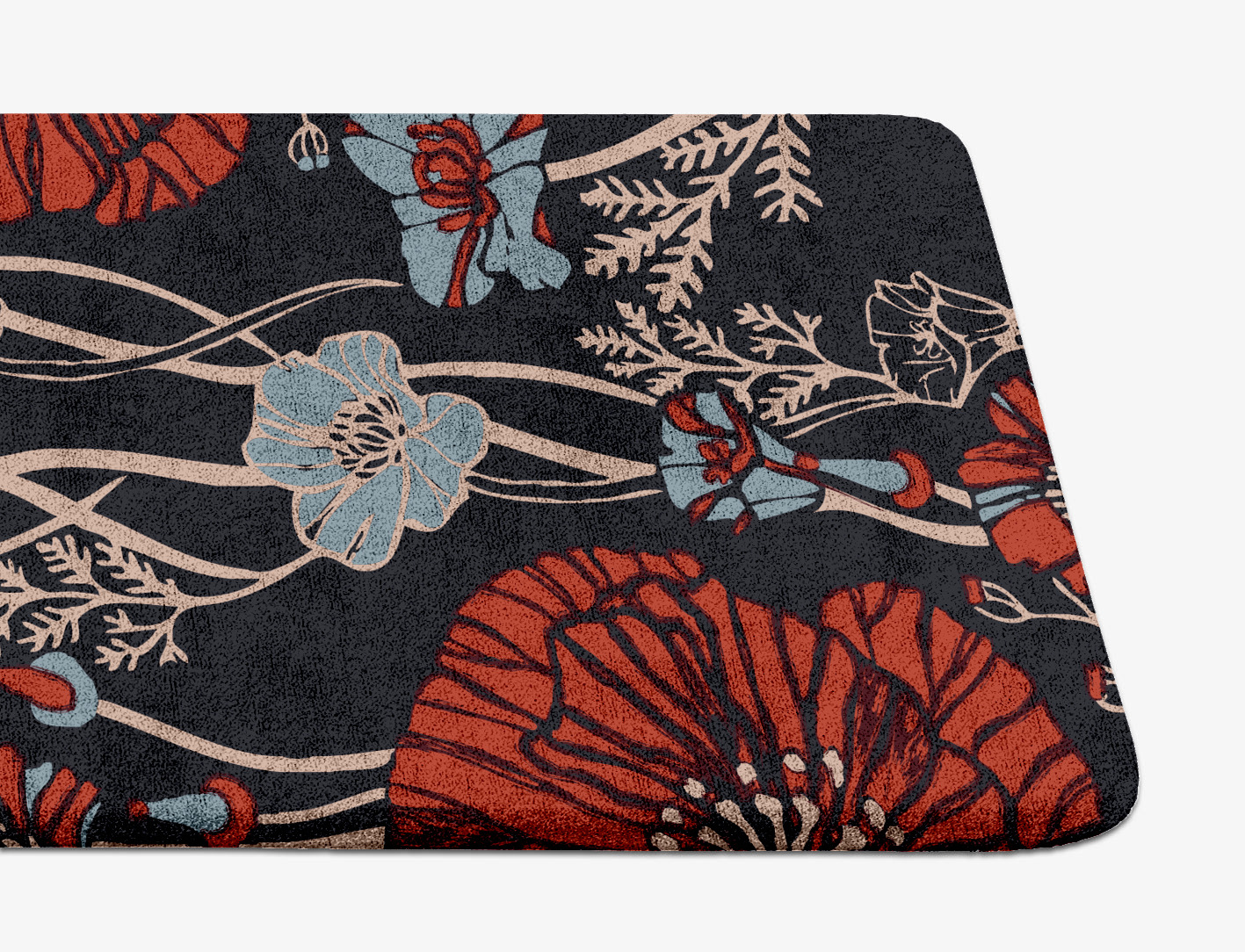 Sunken Garden Floral Runner Hand Tufted Bamboo Silk Custom Rug by Rug Artisan