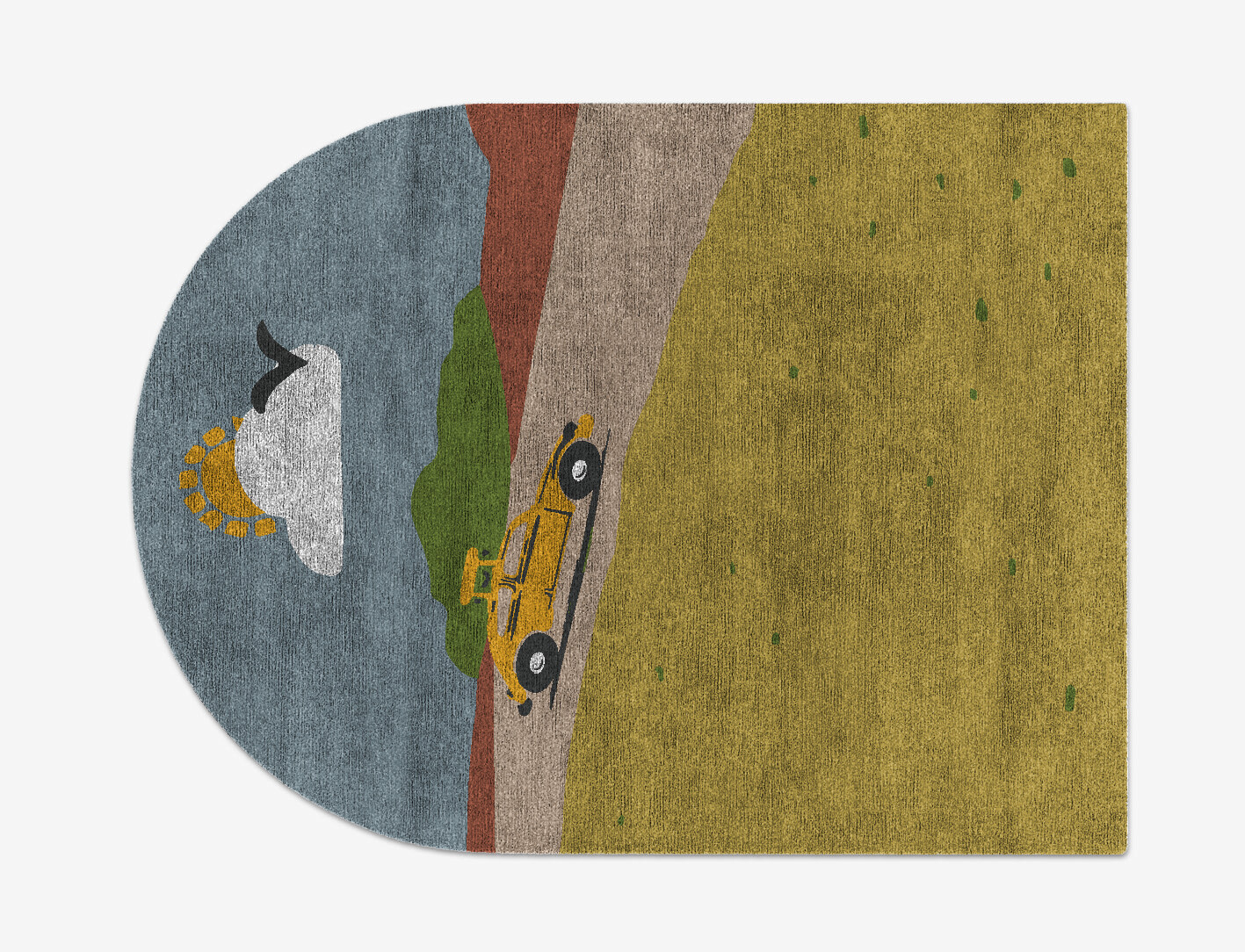 Sunny Race Kid Arch Hand Knotted Bamboo Silk Custom Rug by Rug Artisan