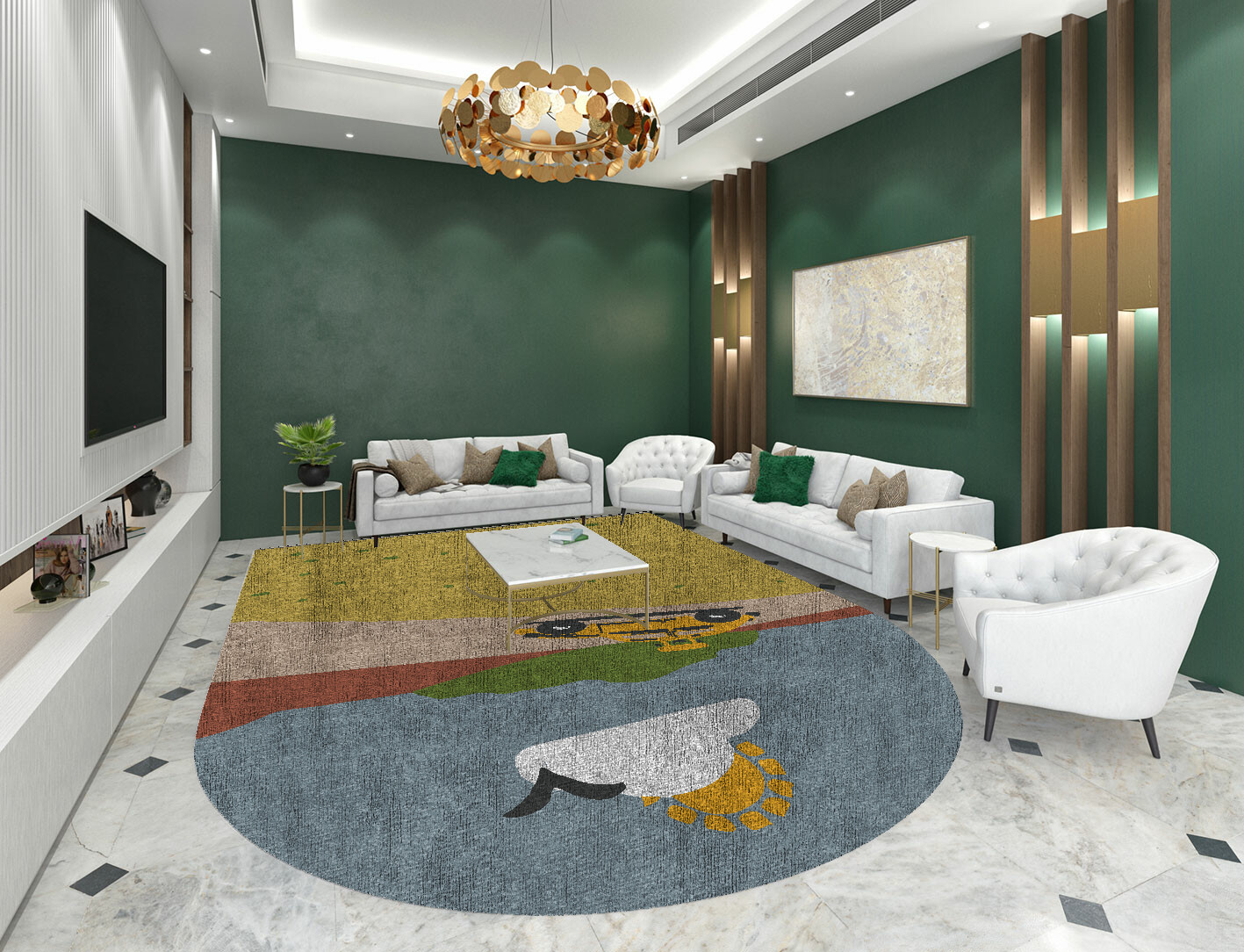 Sunny Race Kid Arch Hand Knotted Bamboo Silk Custom Rug by Rug Artisan