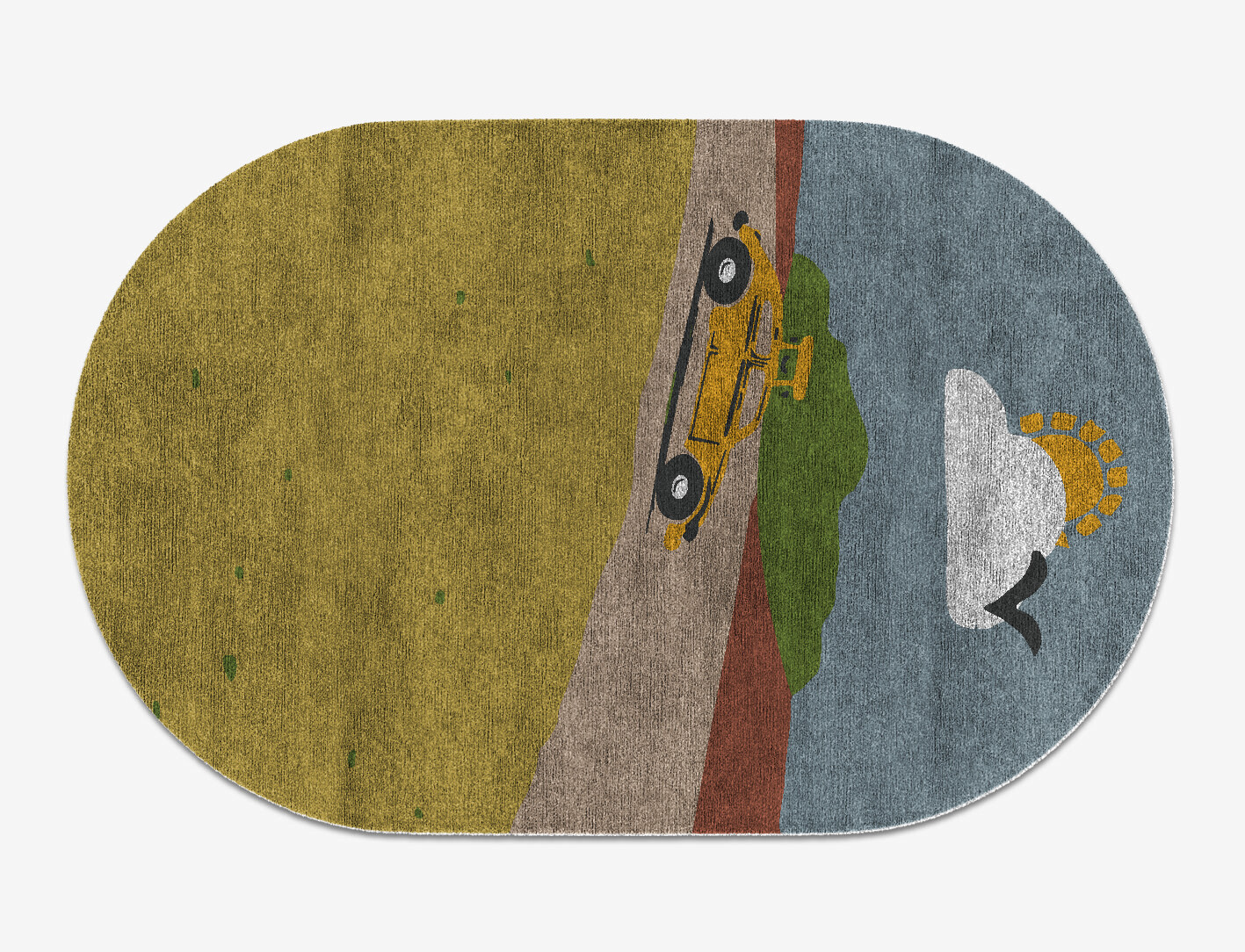 Sunny Race Kid Capsule Hand Knotted Bamboo Silk Custom Rug by Rug Artisan