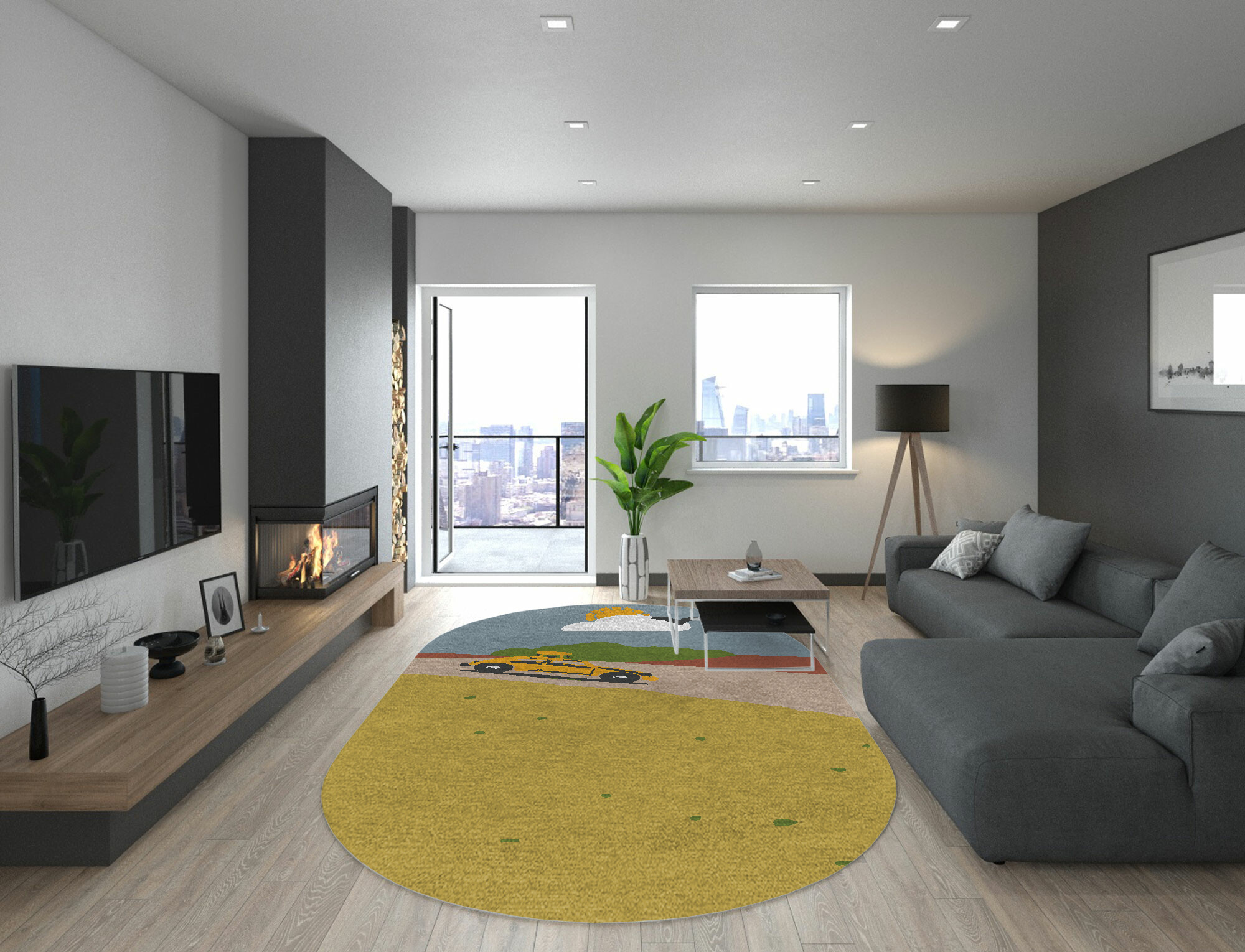 Sunny Race Kid Capsule Hand Knotted Tibetan Wool Custom Rug by Rug Artisan