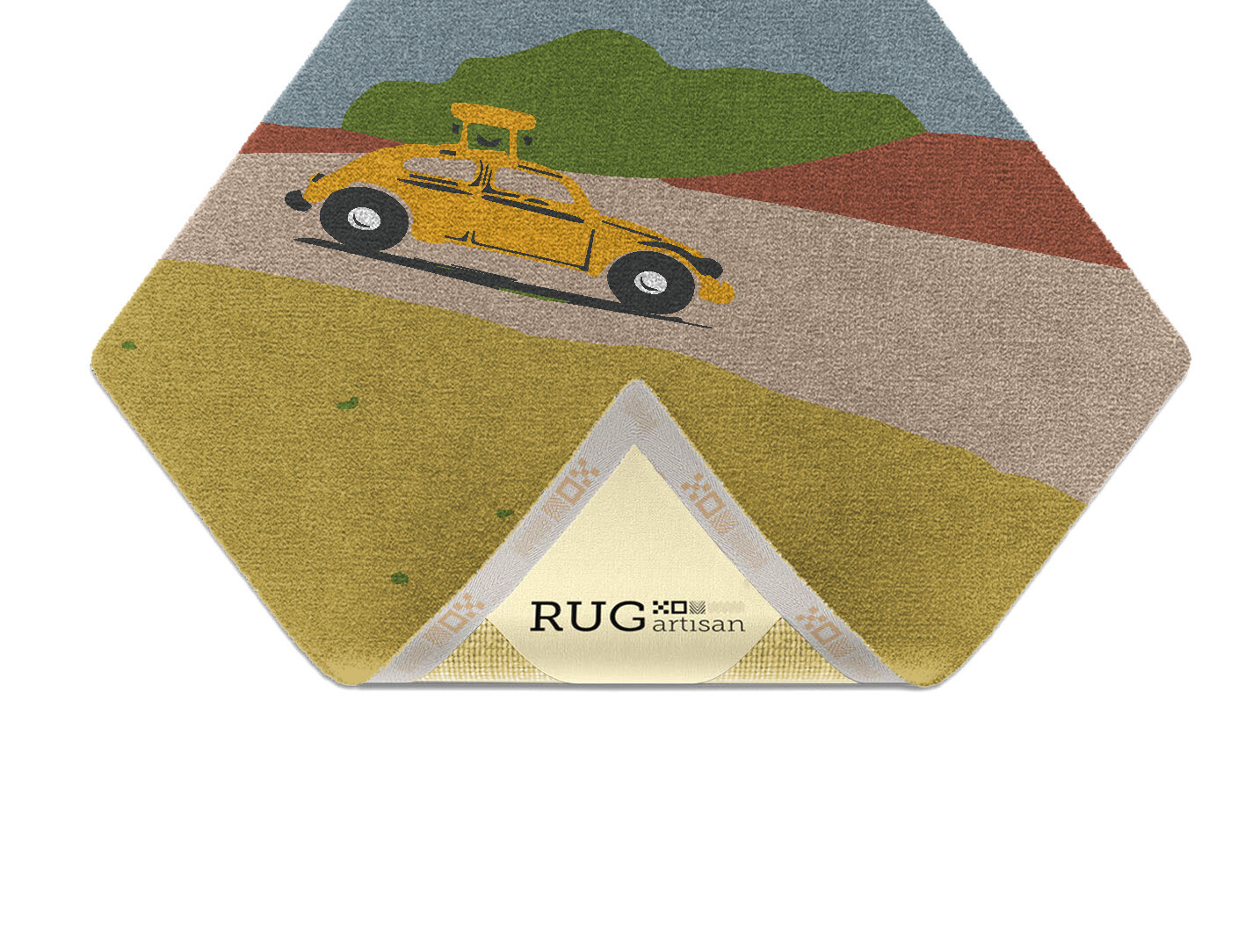 Sunny Race Kid Diamond Hand Knotted Tibetan Wool Custom Rug by Rug Artisan