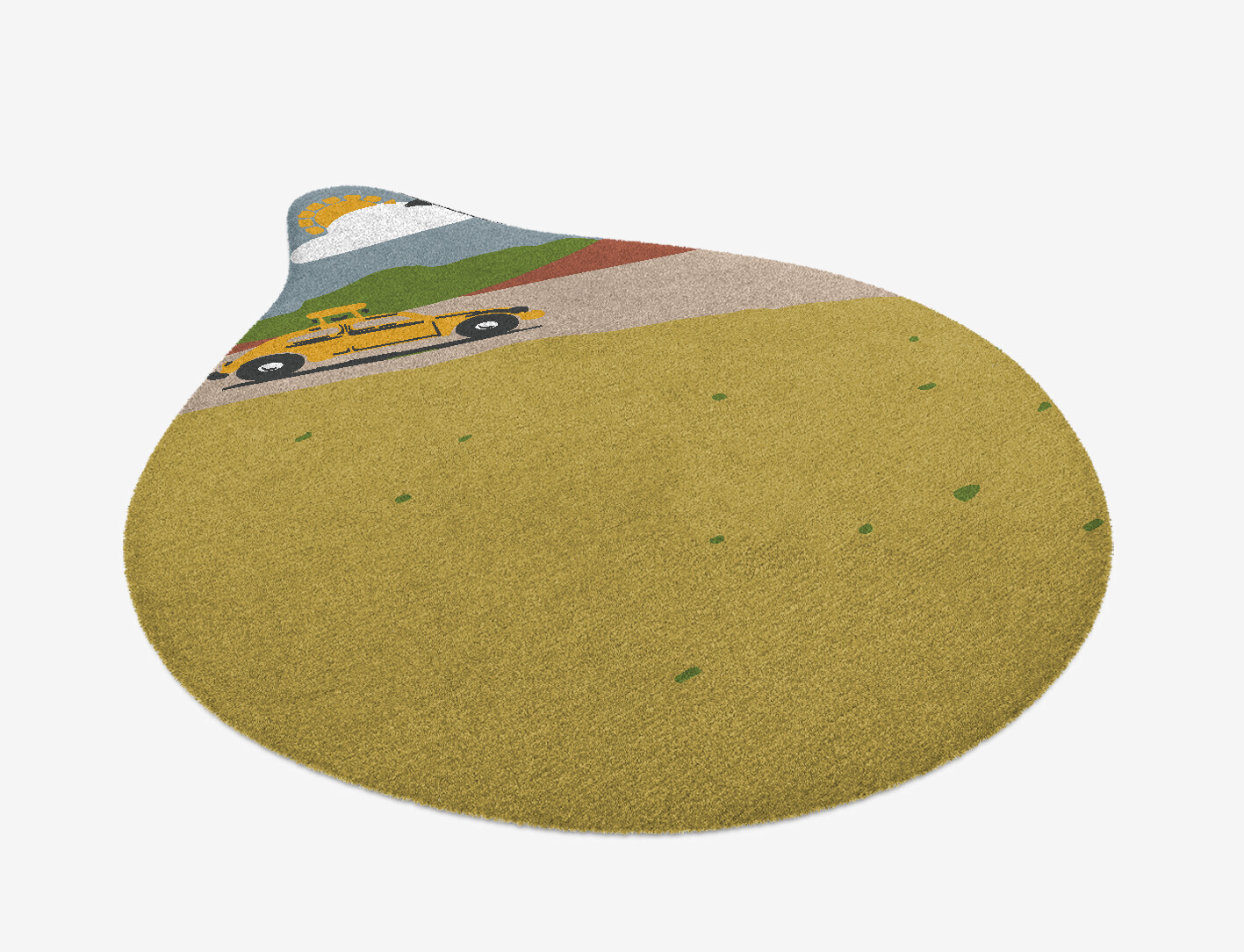 Sunny Race Kid Drop Hand Knotted Tibetan Wool Custom Rug by Rug Artisan