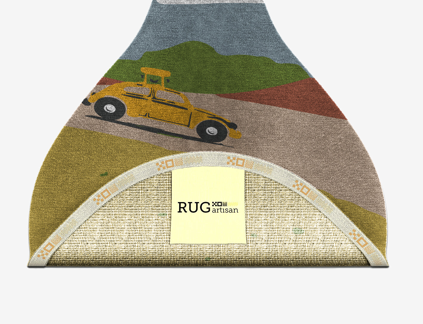 Sunny Race Kid Drop Hand Knotted Tibetan Wool Custom Rug by Rug Artisan