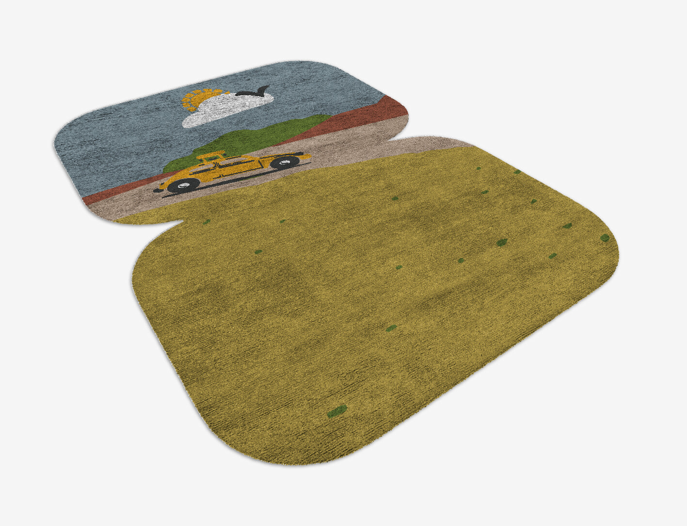 Sunny Race Kid Eight Hand Knotted Bamboo Silk Custom Rug by Rug Artisan